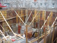 Convent - concrete foundation - panels and cages