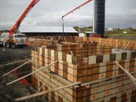 Cesspool - concrete foundation